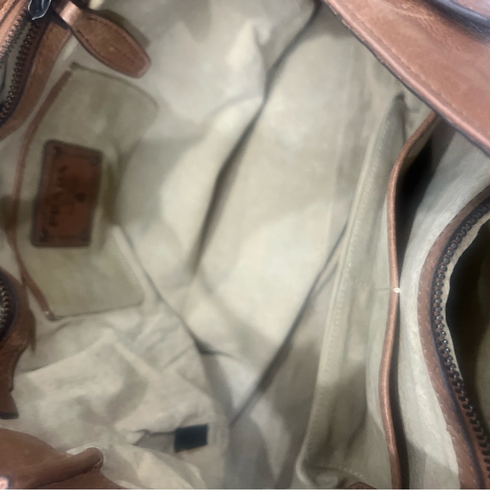 Prada Bag Holdall Brown Taupe Leather Top Handle Shoulder Large Handbag PRADA - Picture 10 of 16
